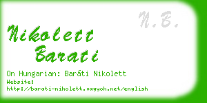 nikolett barati business card